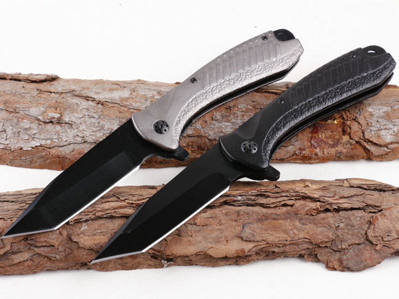 

High Quality 2 Style Flipper Knife 8Cr13Mov Titanium Tanto Point Blade Aluminum Handle EDC Pocket Tactical Folding Knives