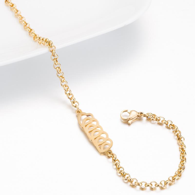 

heart bracelets stainless steel bracelet for women accessories women's gold couple adjustable bracelets for women chain jewelry1