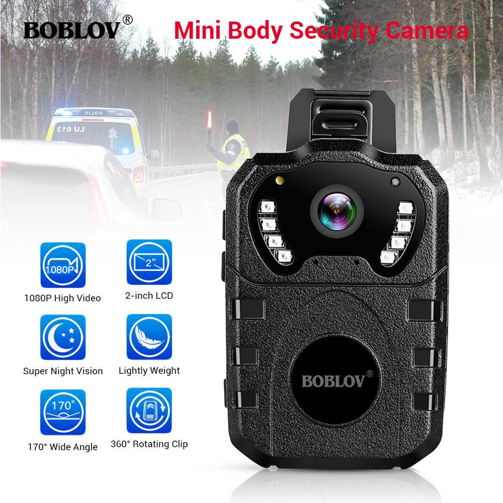 

BOBLOV WN10 HD 1080P Body Cam Portable IR Night Vision Camera Loop Recording Security Mini Camera DVR Video Recorder