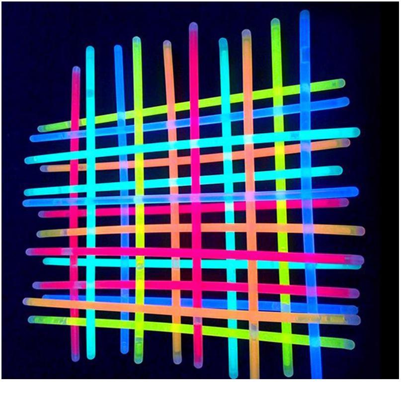 

100 Pcs Party Fluorescence Light Glow Sticks Bracelets Necklaces Neon For Wedding Party Glow Sticks Colorful Glow Sti jllizl