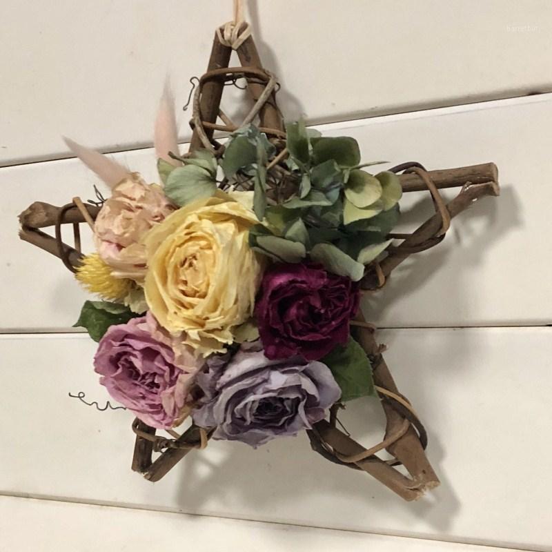 

Flowers like brocade giant rose stem star rattan wall decoration immortal flower goddess handmade original Free Shipping1, Garland