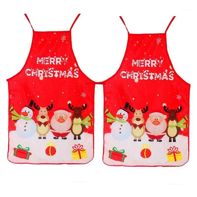 

Christmas Apron Santa/Elk/Snowman Style Decorative Apron for Christmas Dinner Baking Making House Cleaning Kitchen1
