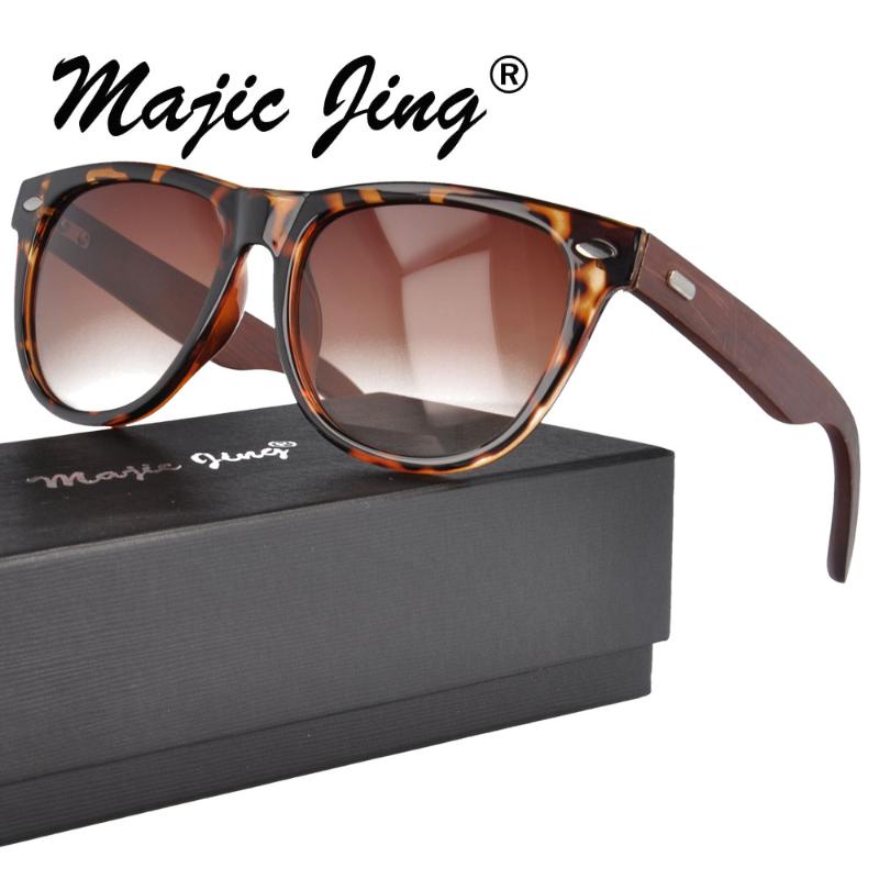 

Magic Jing Classic Plastic Sunglasses Bamboo Temple UV400 Protection Sunshade 5117