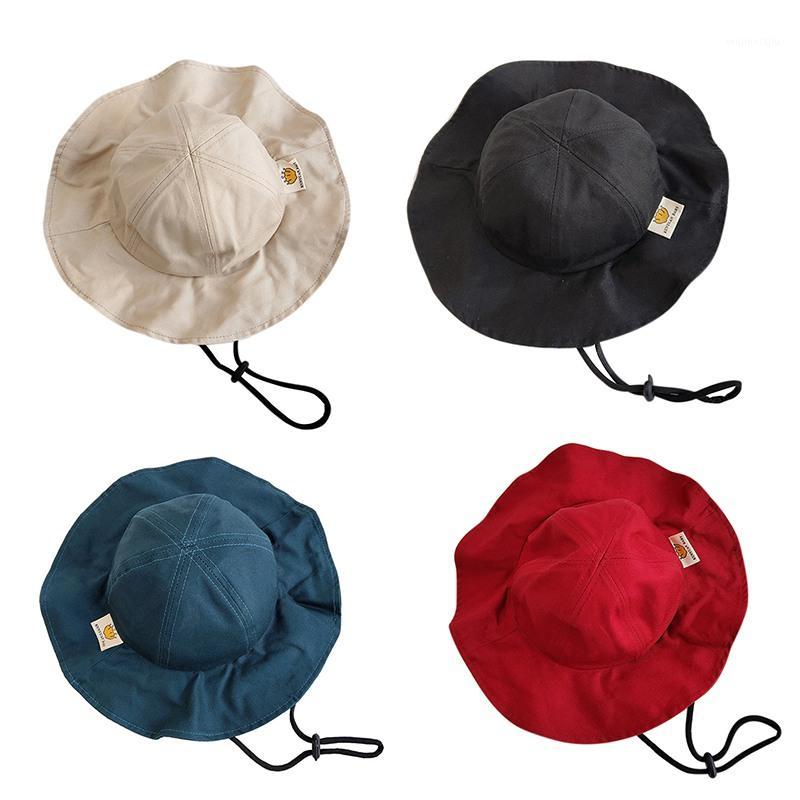

2020 Spring Summer Baby Boys Girls Toddler Solid Color Bucket Hats Caps Reversible Sun Headwear FM1