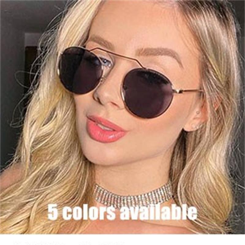 

Metal Round Mirror Designer Sunglasses Mens Women Small Frame 90s Black Vintgae Glasses Bulk Wholesale Shades UV400 For Summer