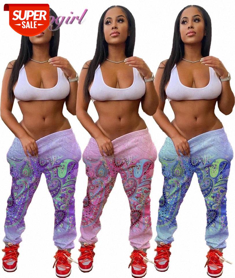 

Causal Bandana Print Fleece High Waist Pants Women 2020 Autumn Joggers Outfit Running Sweatpants Paisley Streetwear Trousers #5E5q, Black;white