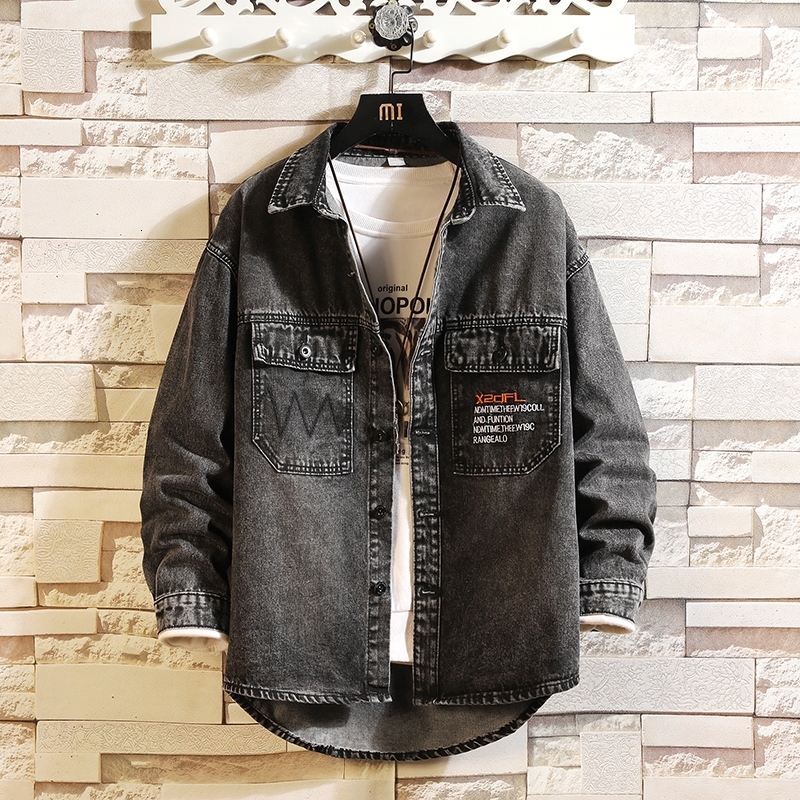 

New Denim Jeans Black Blue Jacket Spring Autumn 2021 Fashion Men's Clothes Plus Oversize M-5xl E47g, 228 3