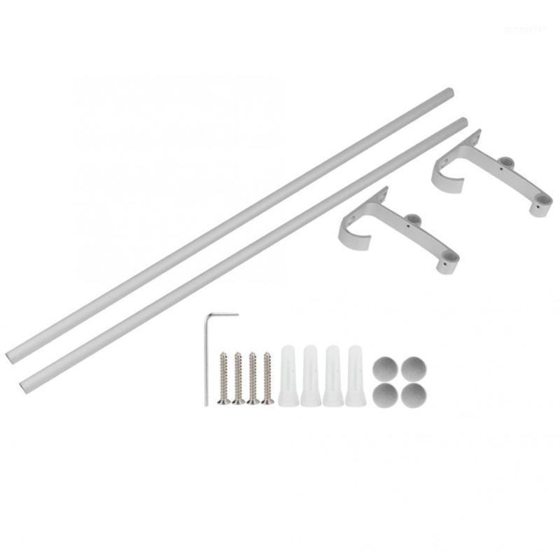 

Space Aluminum Double Bar Towel Rack Rod Storage Organizer for Home Hotel Bathroom Supplies1, White