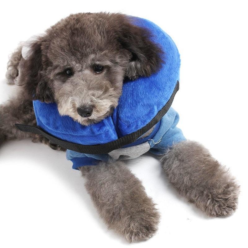 

50pcs High Quality PVC Inflatable Pet Collar Comfortable Dogs Cat Protective Recovery Collar Blue Color WA1907