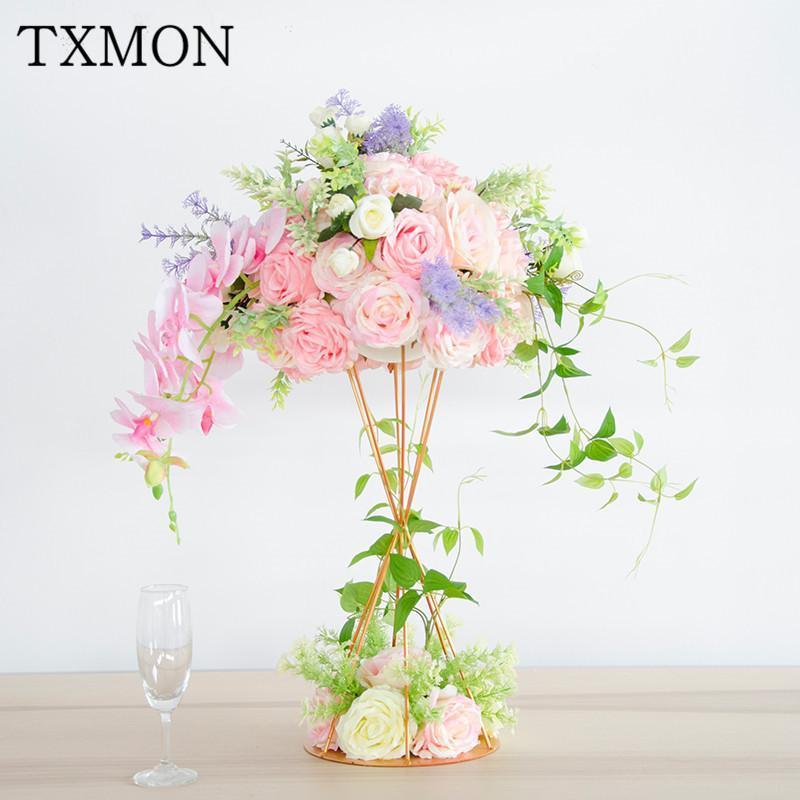 

New wedding props pre-function area simulation floral main table flower decoration shopping mall window photo silk fake flower1, Blue