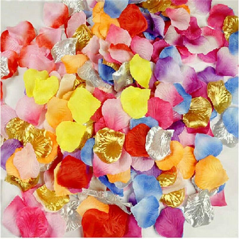 

Romantic 1000pcs Silk Rose Flower Petals for Wedding Party Table Confetti Decorations, Light pink
