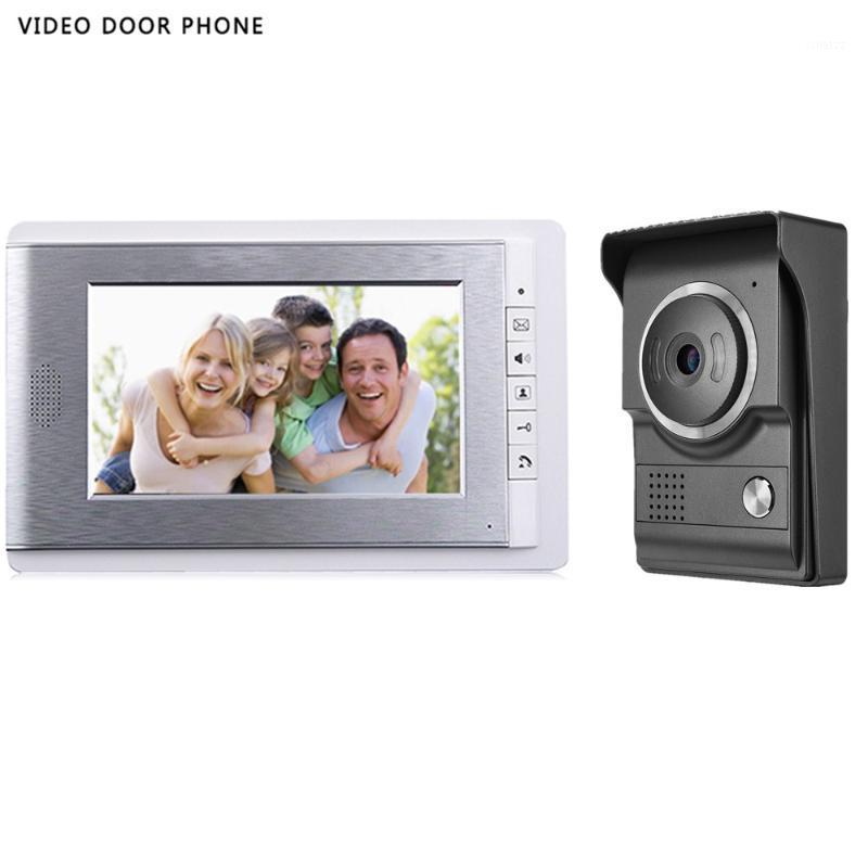 

Hotsale 7INCH Video door phone Intercom System TFT-LCD Color Screen Monitor Night Vision HD outdoor panel video DoorBell1