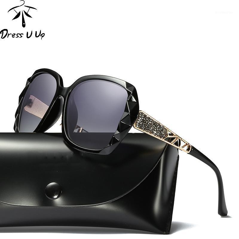 

DRESSUUP New Polarized Sunglasses Women's Sunglasses Color Film Lens Pearl Lady Feminino1