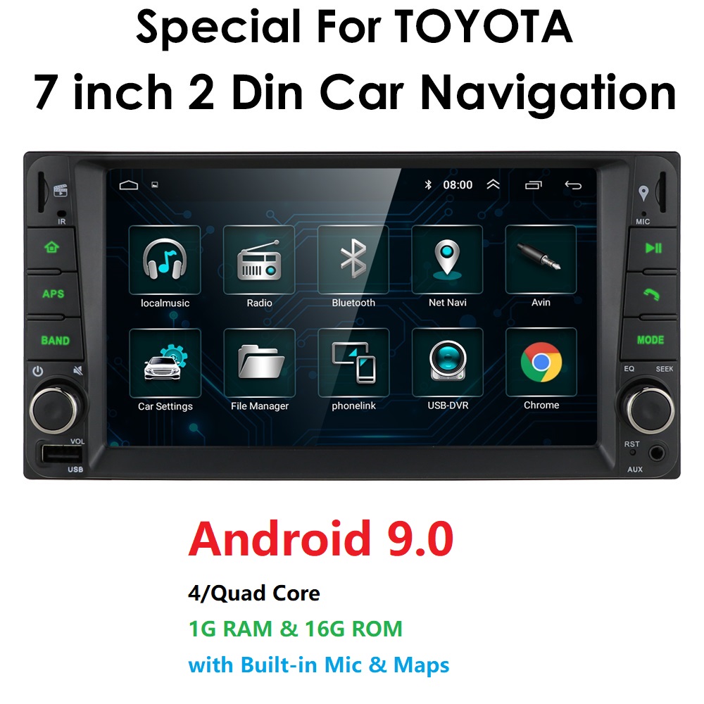 

Android 9.0 7inch 2 din car dvd multimedia For TOYOTA COROLLA Camry Land Cruiser HILUX PRADO RAV4 radio screen gps stereo