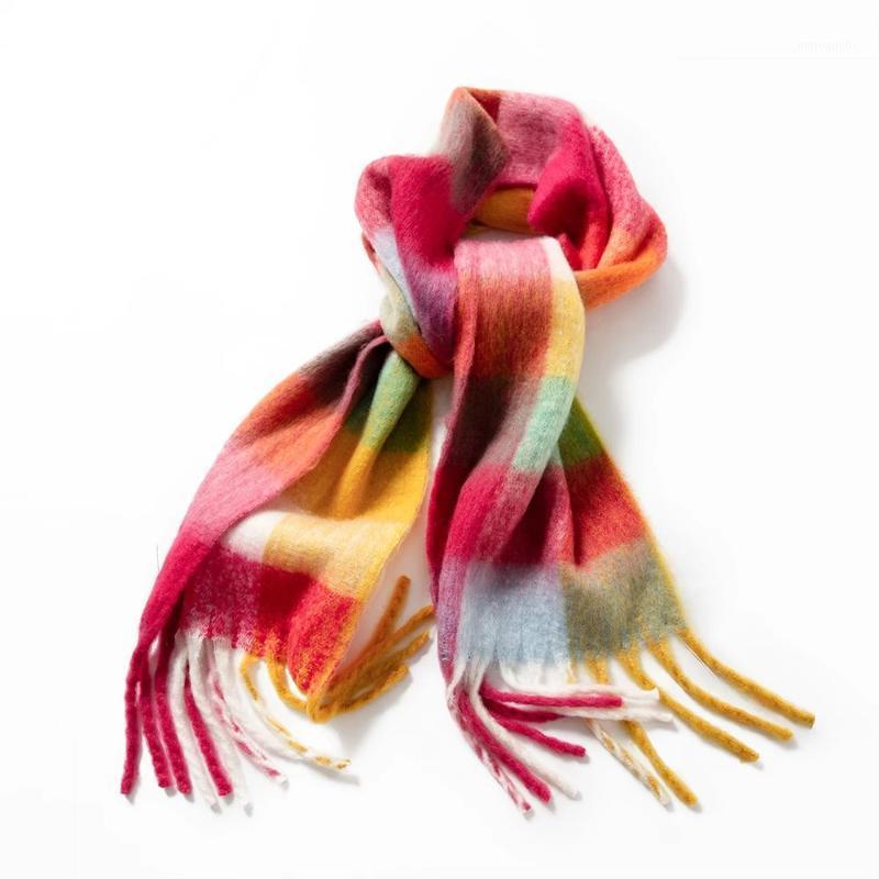 

2020 Autumn Winter Unisex Scarf Colorful Plaid Women and Men Scarves Fashion Casual Scarfs Luxury Shawl1