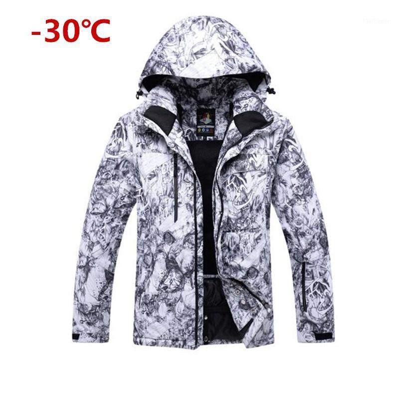 

None Men Waterproof Windproof Warm Ski Snowsuit Fashion Outdoor Sports Ski Jacket1, As pic