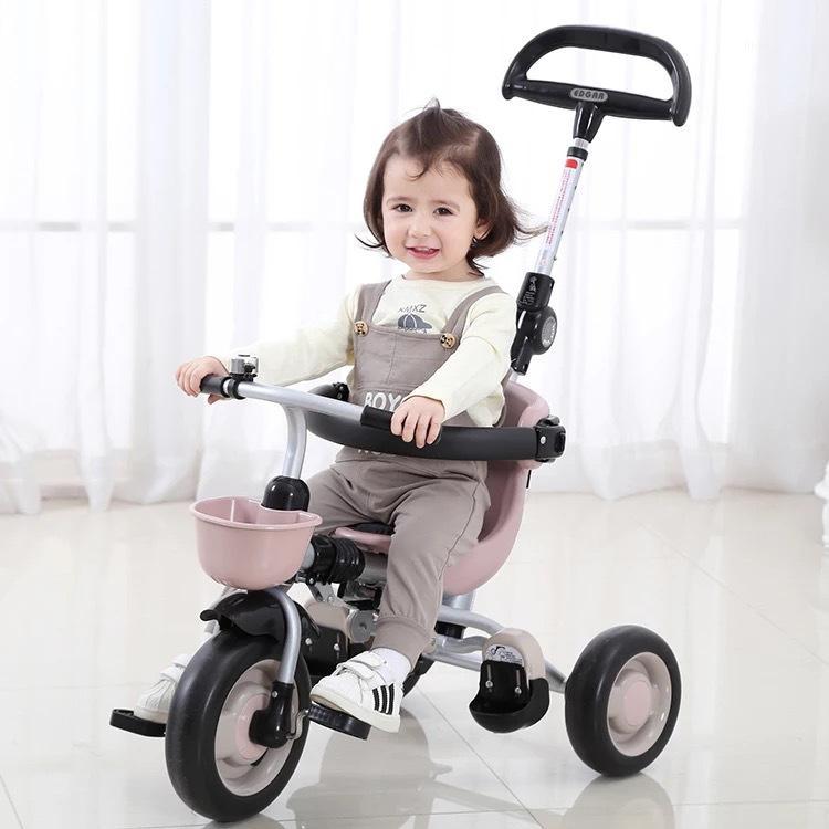 

2020 Kids Tricycle Pedal Bicycle 1-3 Years Old Lightweight Folding Baby Stroller Baby Bike Three Wheel Trikes1