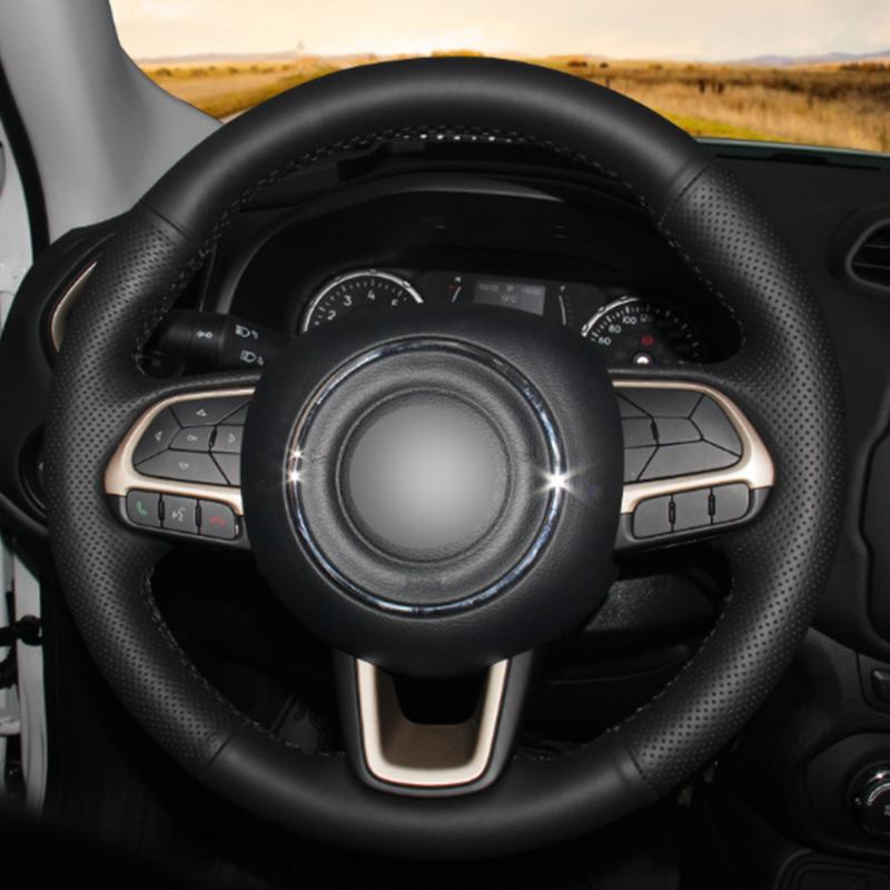 

Black Synthetic Leather Car Steering Wheel Cover for 2020 2020