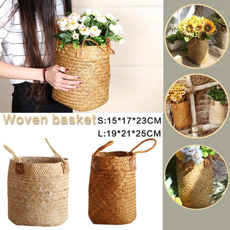 

Hand-woven Flower Basket Garden Storage Basket Clothes Storage Bag Picnic Organizer Home Restaurant Hotel Decoration1, A s