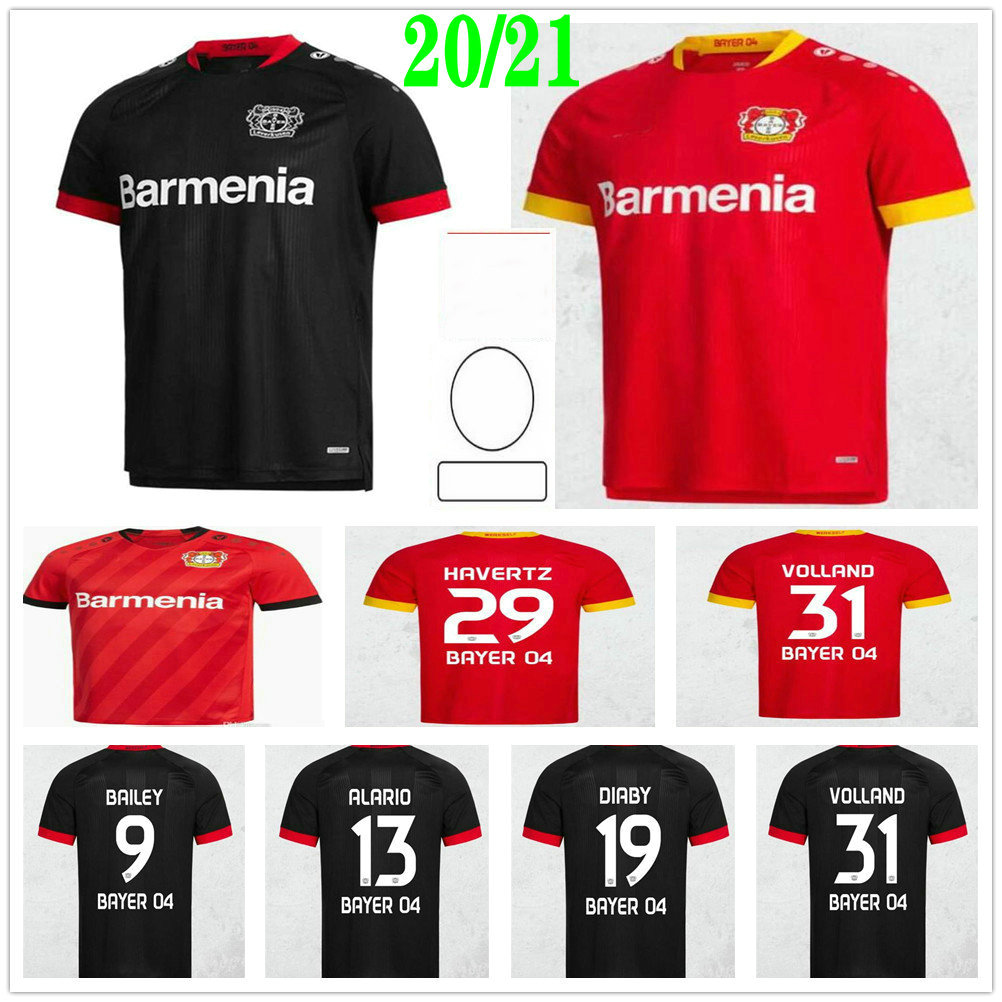 

2020 2021 Bayer 04 Leverkusen Soccer Jerseys BAILEY BRANDT HAVERTZ VOLLAND DIABY ALARIO Custom 20 21 Home Away Adult Kids Football Shirt, As picture men size s-xxl