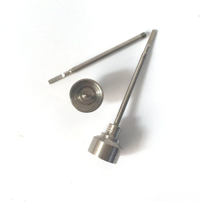 

E Nail Kit Titanium Carb Cap Dab Tool Domeless Titanium Nail Carb Cap For Wax Tobacoo Perc Bubbler Glass Bong E-Cig Accessories