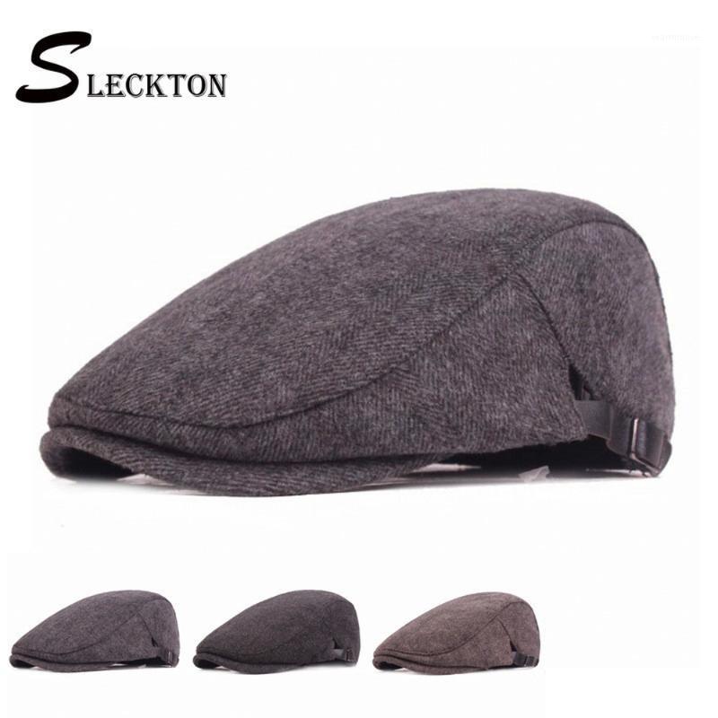 

SLECKTON Fedora Striped Beret Hats Visor Peaked Cap Newsboy Cap Flat Winter Hats for Women Men Peaky Blinders Baker Boy1, Black