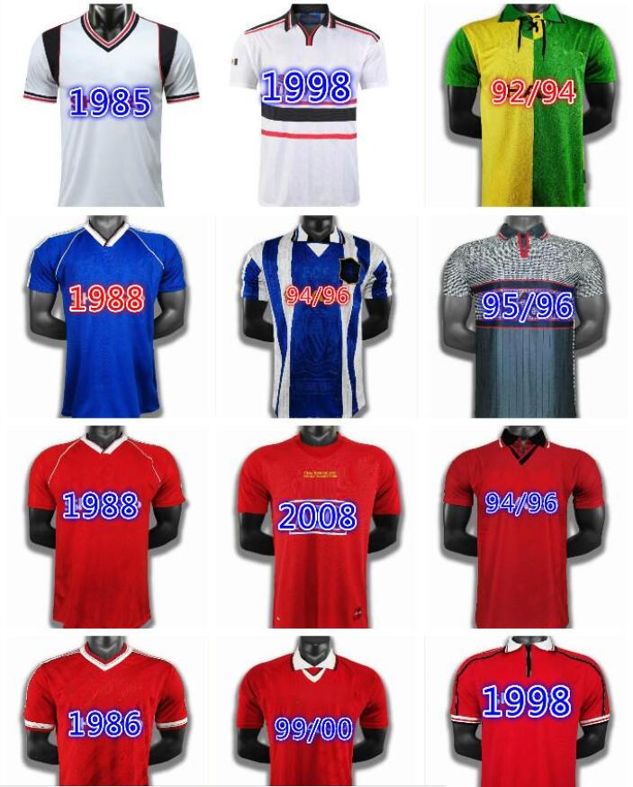 

Retro 2002 United Soccer jersey football MAN Giggs SCHOLES Beckham RONALDO CANTONA Solskjaer 06 07 08 Manchester 94 96 97 98 99 86 88 1990, Multi