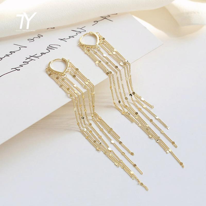 

Dangle & Chandelier 2021 Gothic Long Multi Metal Tassel Earrings Fashion Korean Jewelry For Woman Party Sexy Girl's Unusual