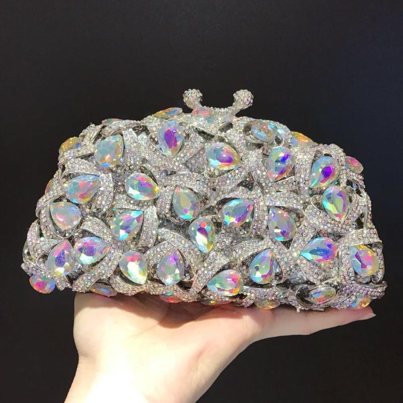 

lady Hollow Out Bridal Tote Bag Party Pearl Beads Clutch Bags Handmade Wedding Bags Clutches Wedding Luxury Bag for Women, Color same picture