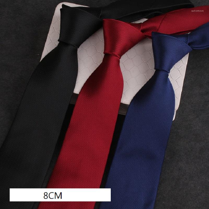 

High Quality 2020 New Designers Brand Fashion Work Formal Suit 8cm Tie for Men White Dark Twill Necktie Wedding with Gift Box1