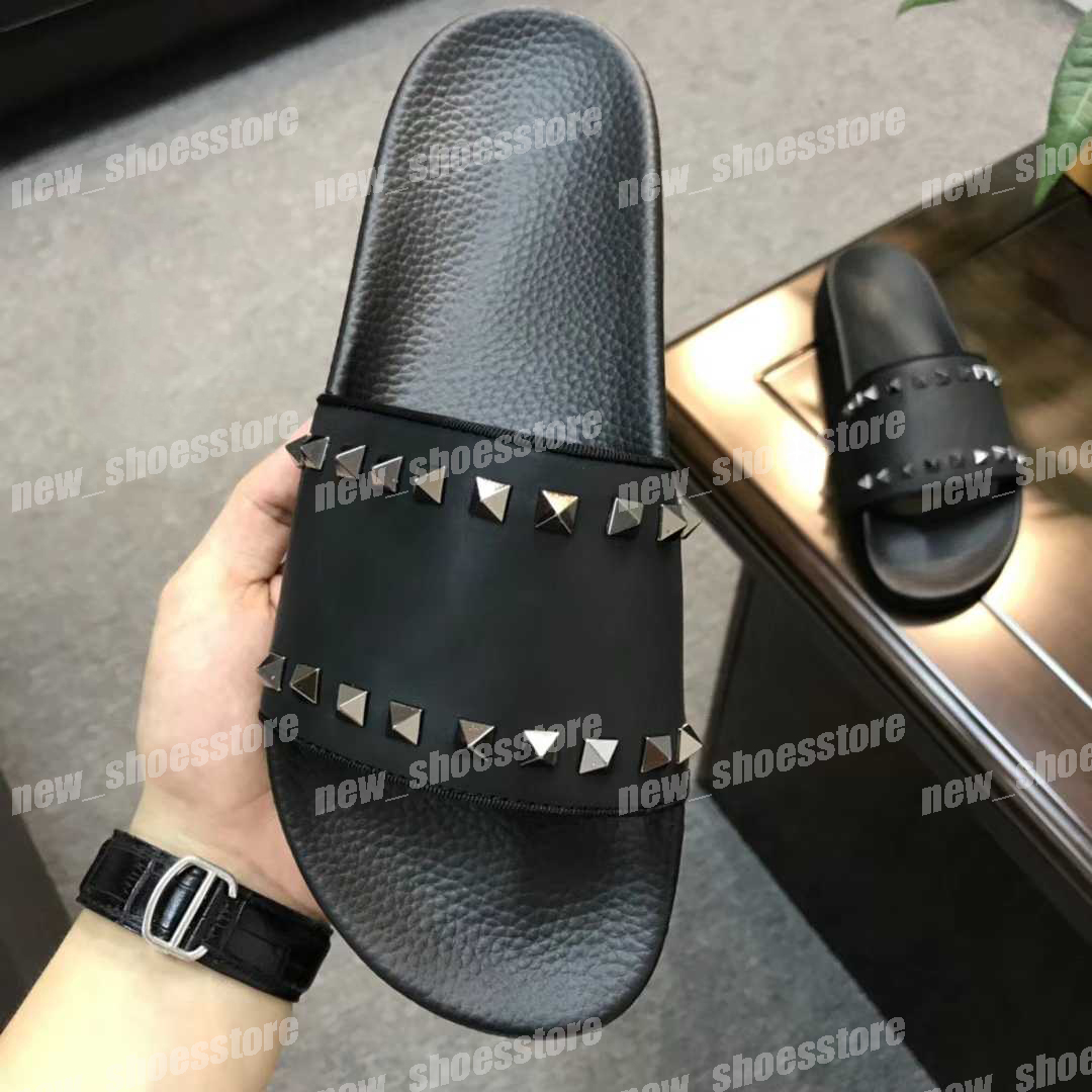 

2020 Mens Womens Summer Sandals Beach Slide Slippers Ladies Men Spike Stud Casual Slippers Flip Flops Leather Sandals Slipper, #03