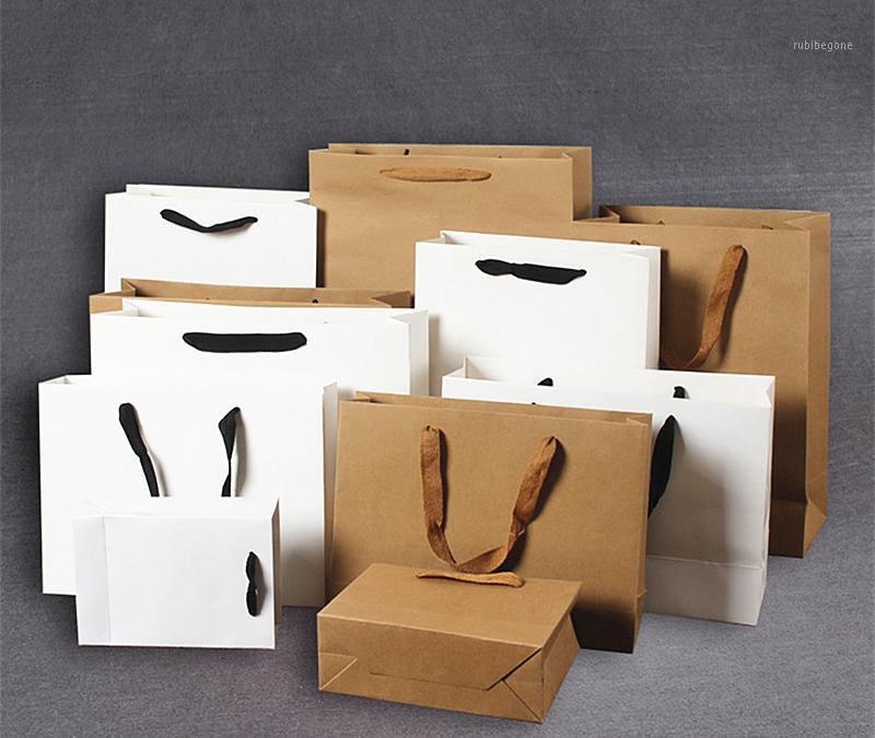 

Large Size Gold Present Box For Pajamas Clothes Books Packaging Gold Handle Paper Box Bags Kraft Paper Gift Bag With Handles Dec1
