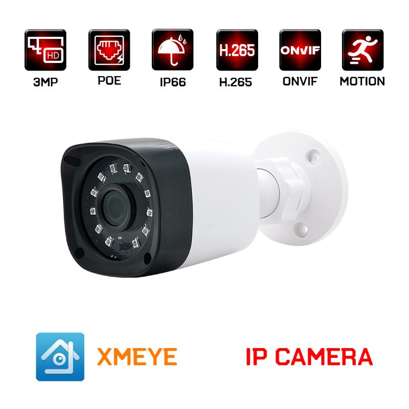 

1080P 3MP h.265 POE IP camera outdoor waterproof infrared night vision cctv video surveillance security camera 2mp XMEYE
