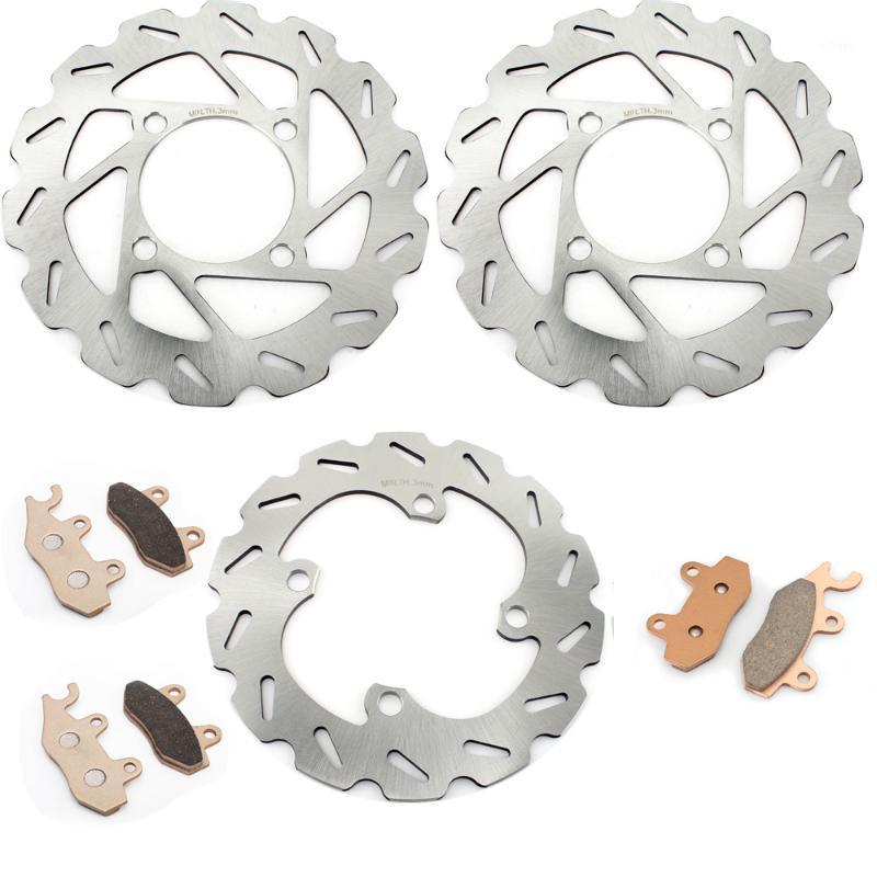

BIKINGBOY ATV Front Rear Brake Discs Disks Rotors Pads For Polaris Outlaw 450 09-10 Outlaw 500 06-07 525 S / IRS 08-101