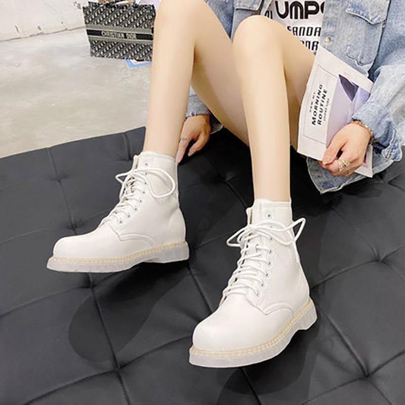 

2020 Women Boots Personality specoal fashion Booties Ladies Short Platform Female Lady Mid-calf spring autumn For Women1, Black