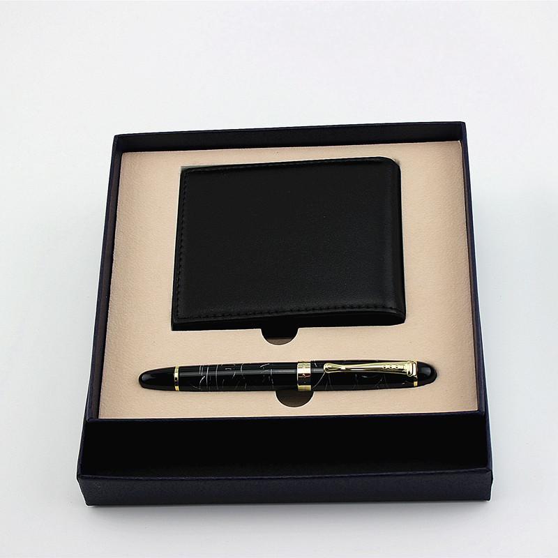 

Jinhao X450 Classic Fountain Pen, Luxury Medium Nib Writing Office Signature School Calligraphy Cowhide Card package1, Red