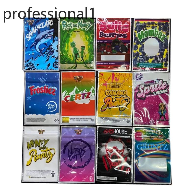 

2021 240Mylar Bags JOKE'S UP Runtz Martian Candy CakeBatter Miami Zourz Money gas Bag Sharklato Gold Edition Shark Cake Dry Herb Flower