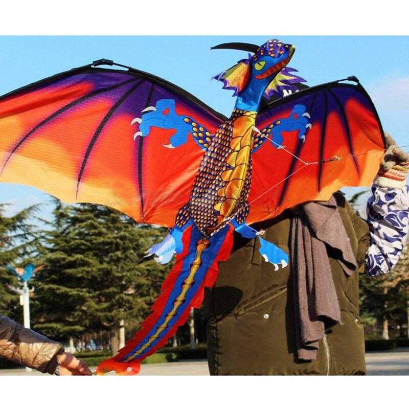 

3D Dragon Kite Single Line With Tail Family Outdoor Toys Garden Cloth Toys For Kids Gift