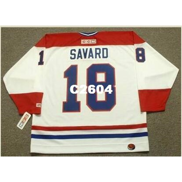 

Men #18 SERGE SAVARD Montreal Canadiens 1969.1979 CCM Vintage RETRO Away Hockey Jersey or custom any name or number retro Jersey, Red