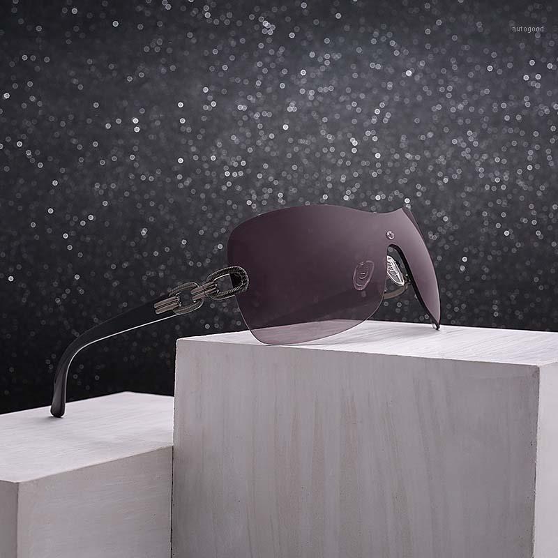 

Sunglasses Oversize Rimless Women Hollow Anti-Reflective Classic Sun Glasses For Shades Eyewear Accessories UV400 Lunette1