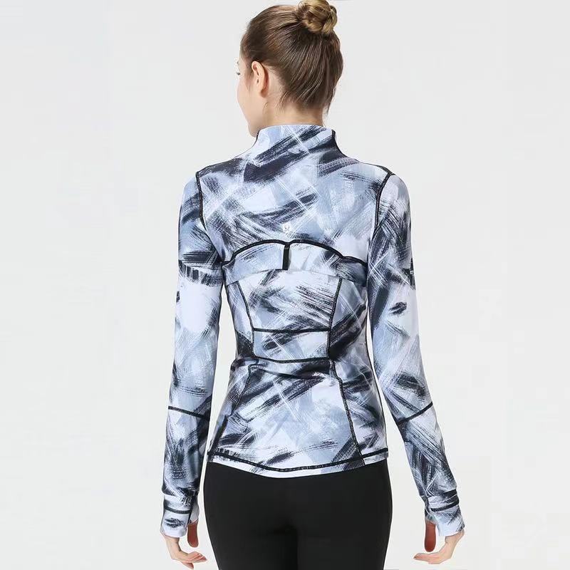 

2021Sexy women's sportswear decor lu-82 high elastic gym Yoga Top Running breathable long sleeve T-shirt gym sportswear jacket tights01