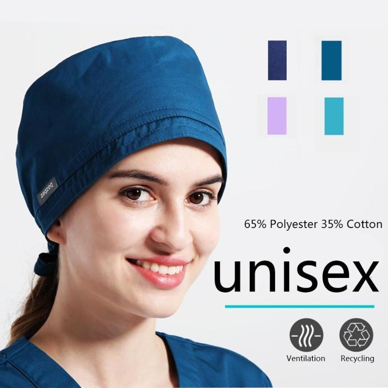 

Unisex Cotton Hat Women Men Bandage Adjustable Scrub Cap Sweatband Bouffant Hat Female Breathable Comfortable Hats1