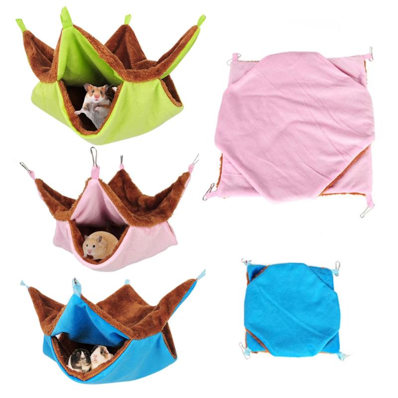 

Double Layer Thickened Plush Warm Keeping Squirrel Sugar Bag Sleeping Bag Nest Hanging Hamster Cotton Nest Hammock