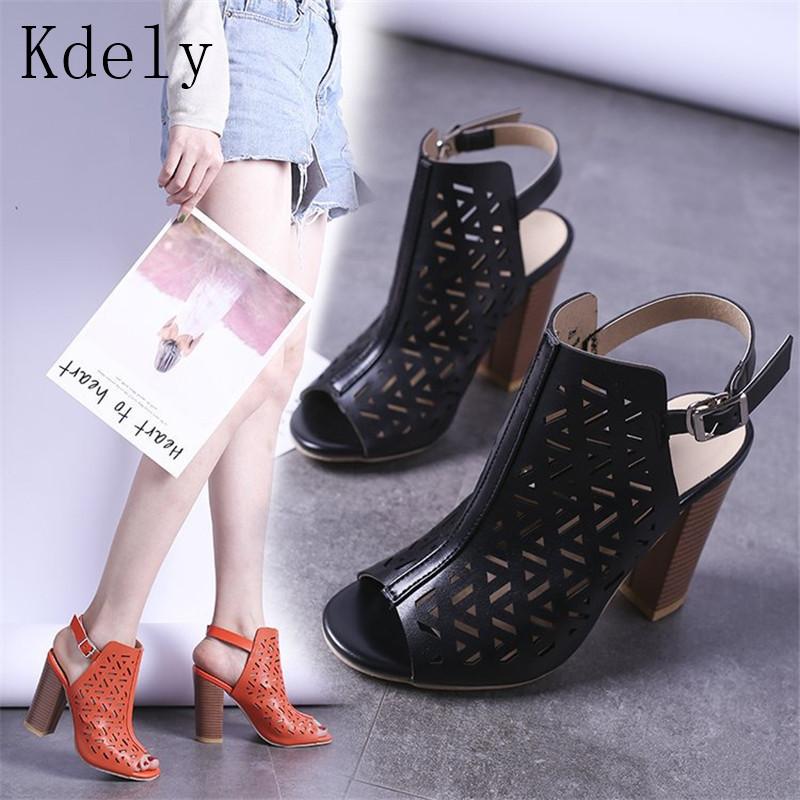 

2021 Summer Sandals Women High Heels Hollow Fish Mouth Wedge Sandals Casual Shoes Women Plus Size 43 Open Toe Ladies, Black