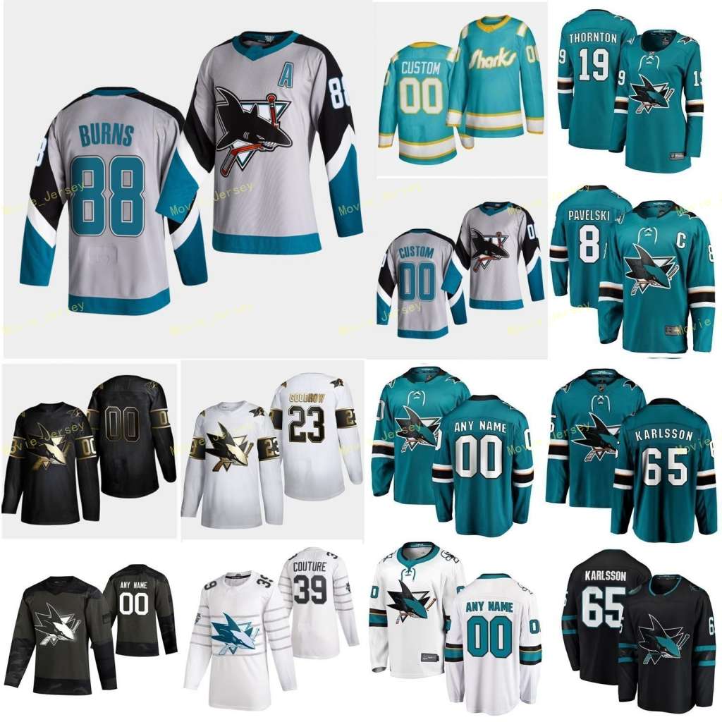 

2021 Reverse Retro San Jose Sharks Jerseys Gambrell Dylan Hertl Tomas Jones Martin Kane Evander Karlsson Erik Labanc Kevin Custom Stitched, Womens teal home