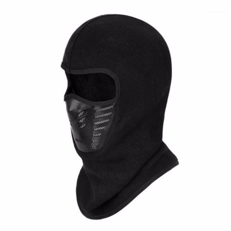 

Cycling Caps & Masks Winter Men And Women Outdoor Riding Skiing Mask Face Cover Head Cap Warm Thickening Fleece With Filtering Function 1, Black