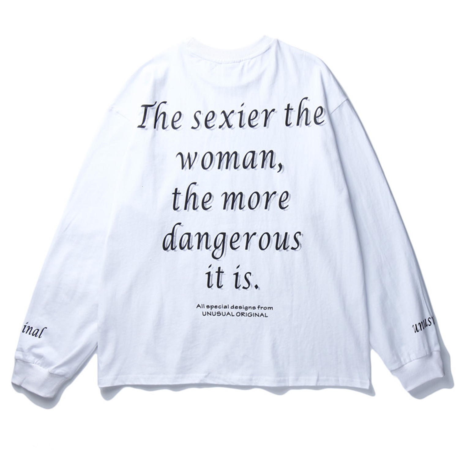 

2021 New Aerfaric Eden Bad Women Print Men' Hip Hop Famous Loose Top T-shirt Harajuku Fashion Casual Shirt Long Sleeve Yp7x, White