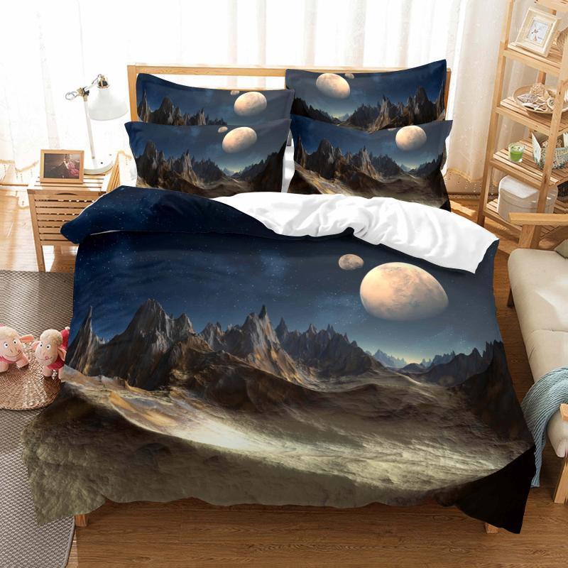 

3D Print Landscape Bedding Set Nature Sunset Sunrise Duvet Cover Scenery Beach Bed Quilt Cover Pillowcase1