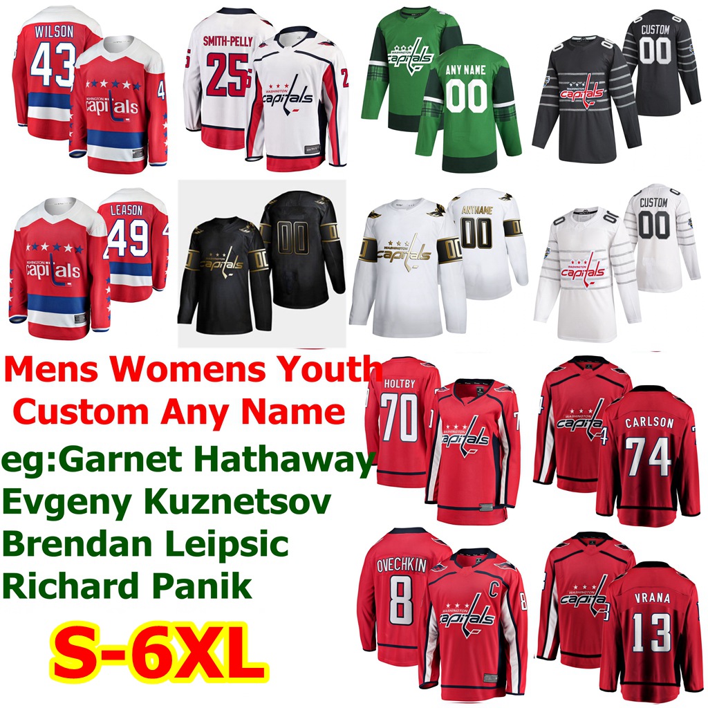 

S-6XL All Star Washington Capitals Hockey Jerseys 14 Richard Panik Garnet Hathaway Dmitrij Jaskin Jonas Siegenthaler Michal Kempny Custom, Mens veterans-day-jersey