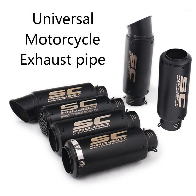 

Motorcycle Exhaust Pipe SC Project Exhaust Escape Moto For cafe racer exc mt09 gsr750 trk 502 ltz400 gsr600 echappement moto1